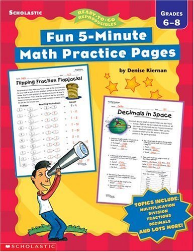 Beispielbild fr Fun 5-Minute Math Practice Pages (6-8) (Ready-To-Go Reproducibles) zum Verkauf von Wonder Book