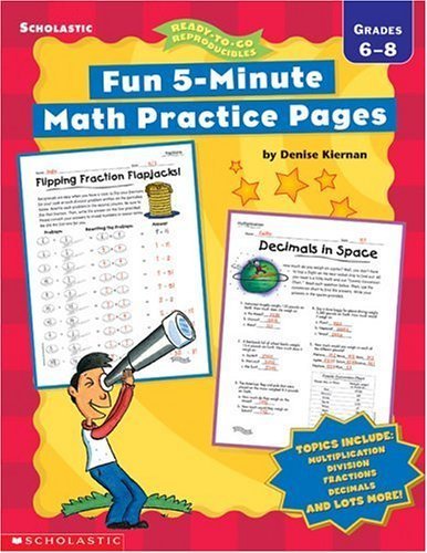 Stock image for Fun 5-Minute Math Practice Pages (6-8) (Ready-To-Go Reproducibles) for sale by Wonder Book