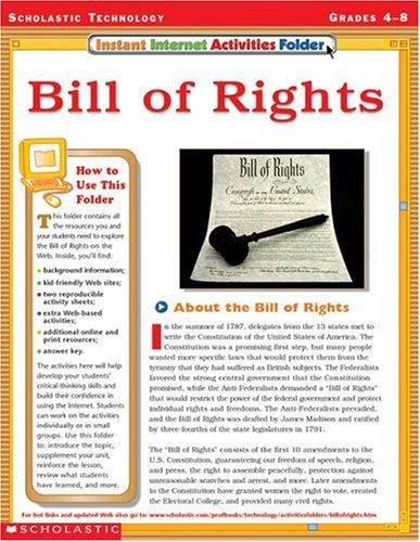 Stock image for Instant Internet Activities Folder: Bill of Rights for sale by Wonder Book