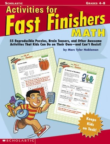 Imagen de archivo de Activites for Fast Finishers Math: Grades 4-8 (Activities for Fast Finishers) a la venta por SecondSale