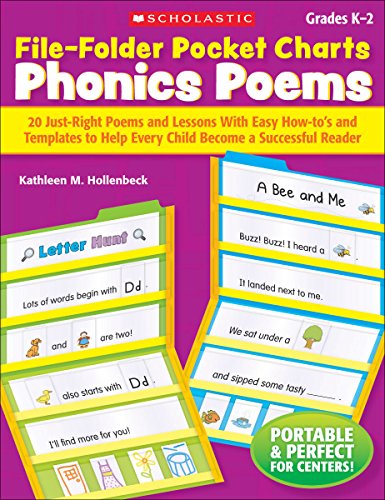 Stock image for File-Folder Pocket Charts: Phonics Poems, Grades K-2: 20 Just-Right Poems and Lessons with Easy How-To's and Templates to Help Every Child Become a Su for sale by ThriftBooks-Atlanta