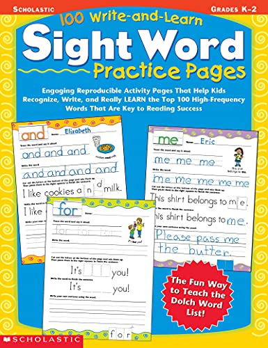 Beispielbild fr 100 Write-and-Learn Sight Word Practice Pages: Engaging Reproducible Activity Pages That Help Kids Recognize, Write, and Really LEARN the Top 100 High-Frequency Words That are Key to Reading Success zum Verkauf von Gulf Coast Books