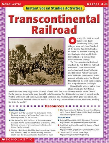 Stock image for Instant Social Studies Activities: Transcontinental Railroad for sale by Wonder Book