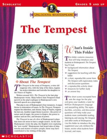 Beispielbild fr The Tempest (Unlocking Shakespeare, Grades 5 and up) zum Verkauf von Ergodebooks