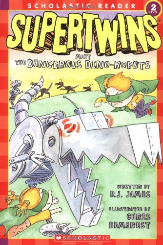 Stock image for Supertwins Meet the Dangerous Dino-Robots (Scholastic Reader level 2) for sale by Jenson Books Inc