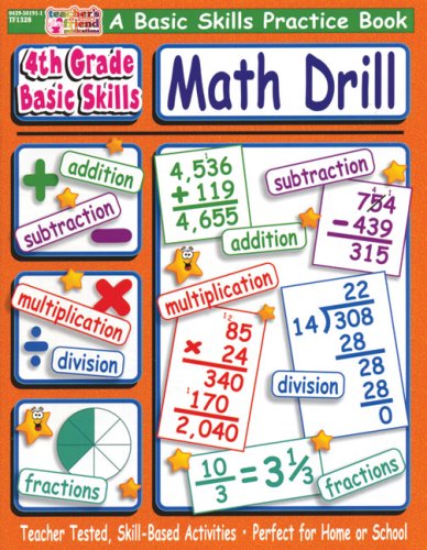 Imagen de archivo de Fourth Grade Basic Skills Math Drill a la venta por Half Price Books Inc.