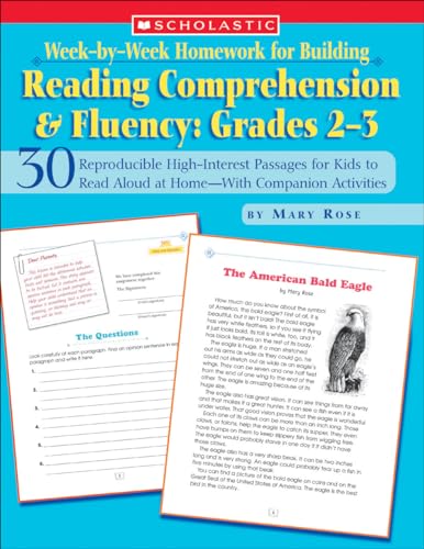 Week-by-Week Homework for Building Reading Comprehension & Fluency: Grades 2ï¿½3: 30 Reproducible High-Interest Passages for Kids to Read Aloud at . Building Reading Comprehension and Fluency) - Rose, Mary