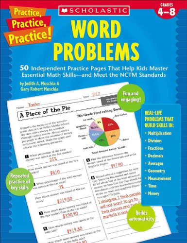 Beispielbild fr Word Problems : 50 Independent Practice Pages That Help Kids Master Essential Math Skills-And Meet the NCTM Standards zum Verkauf von Better World Books