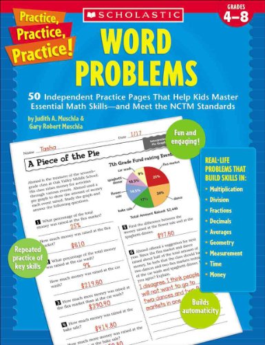 Stock image for Word Problems : 50 Independent Practice Pages That Help Kids Master Essential Math Skills-And Meet the NCTM Standards for sale by Better World Books