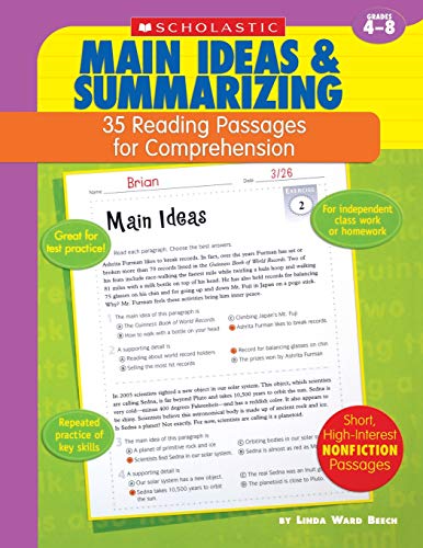 Stock image for 35 Reading Passages for Comprehension: Main Ideas & Summarizing: 35 Reading Passages for Comprehension for sale by BooksRun