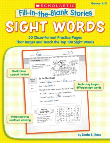 9780439554312: Sight Words: 50 Cloze-Format Practice Pages That Target and Teach the Top 100 Sight Words (Fill-in-the-blank Stories)