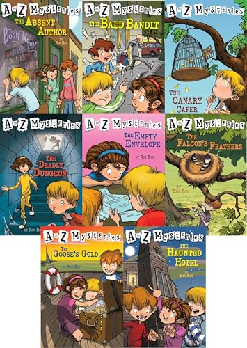 9780439555685: A to Z Mysteries Boxed Set, Books A to H: The Absent Author, The Bald Bandit, The Canary Caper, The Deadly Dungeon, The Empty Envelope, The Falcon's Feathers, The Goose's Gold, and The Haunted Hotel