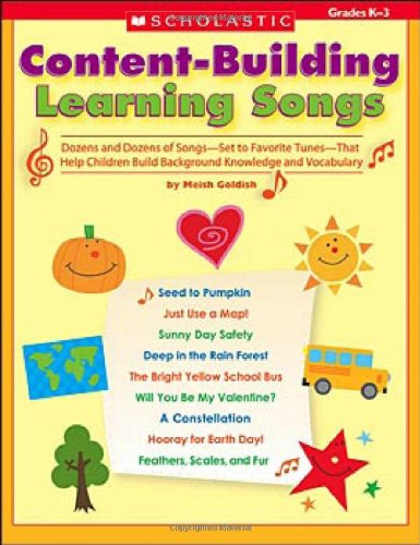 Beispielbild fr Content-Building Learning Songs: Dozens and Dozens of Songs-Set to Favorite Tunes-That Help Children Build Background Knowledge and Vocabulary zum Verkauf von The Book Beast