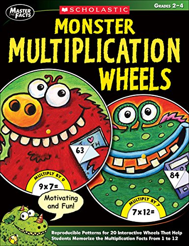 Stock image for Monster Multiplication Wheels: Reproducible Patterns for 20 Interactive Wheels That Help Students Memorize the Multiplication Facts from 1 to 12, Grades 2-4 (Master the Facts Series) for sale by Idaho Youth Ranch Books