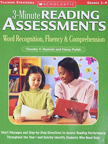 9780439650892: 3-minute Reading Assessments Word Recognition, Fluency, & Comprehension: Grades 1-4