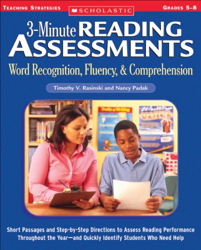 Stock image for 3-Minute Reading Assessments: Word Recognition, Fluency, and Comprehension: Grades 5-8 for sale by -OnTimeBooks-