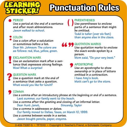 Punctuation in english