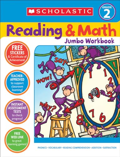 9780439786010: Scholastic Reading & Math Jumbo Workbook Grade 2