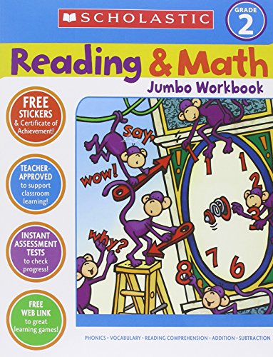 Imagen de archivo de Reading & Math Jumbo Workbook: Grade 2 a la venta por Your Online Bookstore