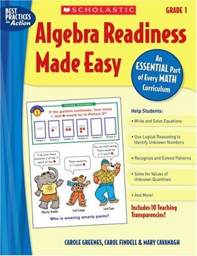 Imagen de archivo de Algebra Readiness Made Easy: Grade 1: An Essential Part of Every Math Curriculum a la venta por HPB-Ruby