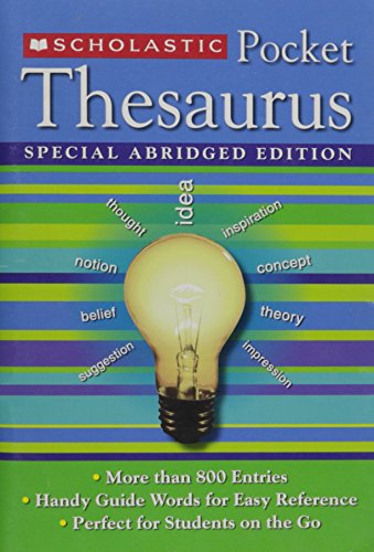 Beispielbild fr Scholastic Pocket Thesaurus Special Abridged Edition zum Verkauf von Better World Books