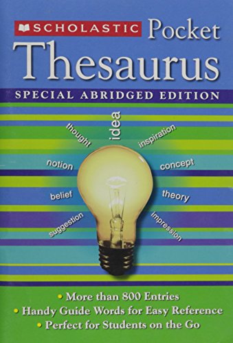 9780439908276: Scholastic Pocket Thesaurus Special Abridged Edition