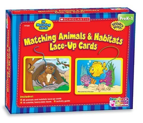 Stock image for Matching Animals & Habitats Lace-Up Cards for sale by Ergodebooks