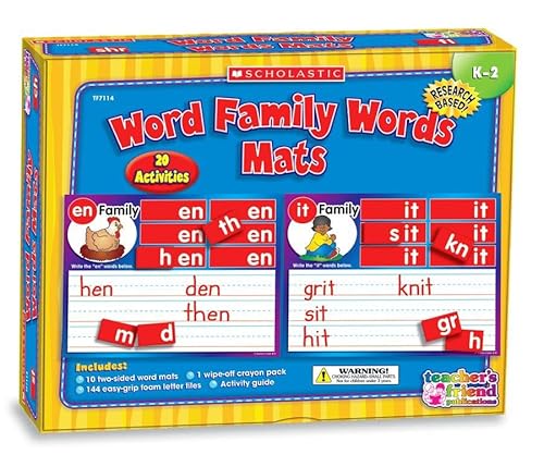 Word Family Words Mats (9780439920360) by Scholastic