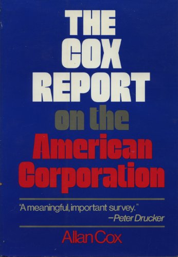 Beispielbild fr The Cox report on the American corporation zum Verkauf von Wonder Book