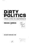 Beispielbild fr Dirty Politics : From 1776 to Watergate zum Verkauf von Better World Books