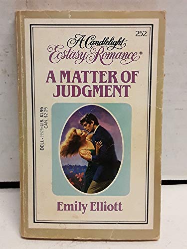 Stock image for A Matter of Judgment (Candlelight Ecstasy Romance #252) for sale by SecondSale
