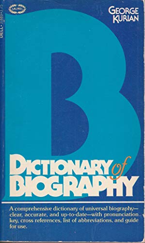 Stock image for Dictionary of Biography (A Laurel original) for sale by Wonder Book