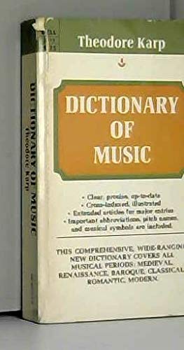 Stock image for Dictionary of Music for sale by HPB-Ruby