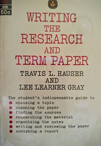 Stock image for Writing the Research and Term Paper for sale by Hastings of Coral Springs