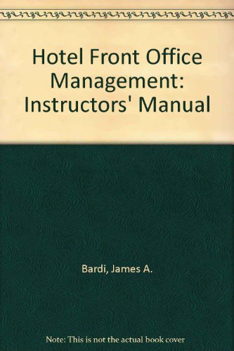 9780442002305: Instructors' Manual (Hotel Front Office Management)