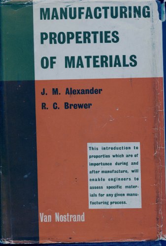 9780442003210: Manufacturing Properties of Materials