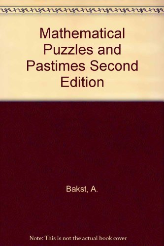 9780442005306: Mathematical Puzzles and Pastimes