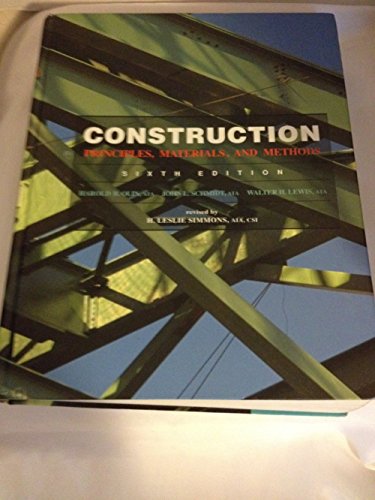 Imagen de archivo de Construction: Principles, Materials, and Methods (Building Construction) a la venta por HPB-Red