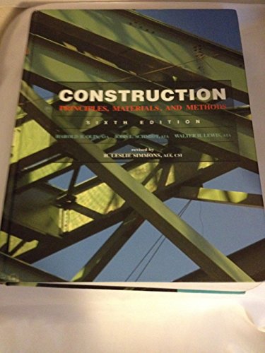 Stock image for Construction: Principles, Materials, and Methods (Building Construction) for sale by HPB-Red