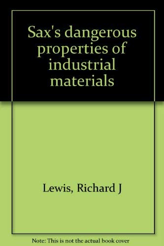 9780442012779: Title: Saxs dangerous properties of industrial materials