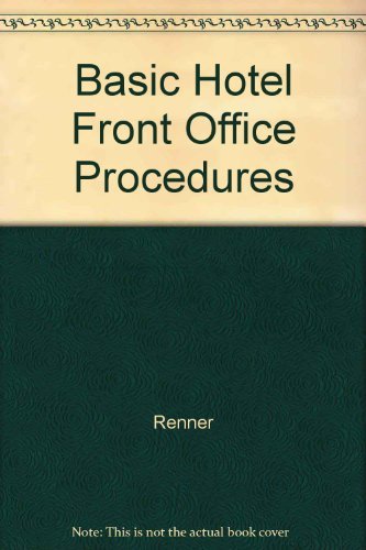 Stock image for Basic Hotel Front Office Proc 3D for sale by ThriftBooks-Atlanta
