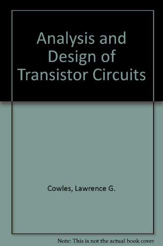 Imagen de archivo de Analysis and Design of Transistor Circuits a la venta por GoldBooks