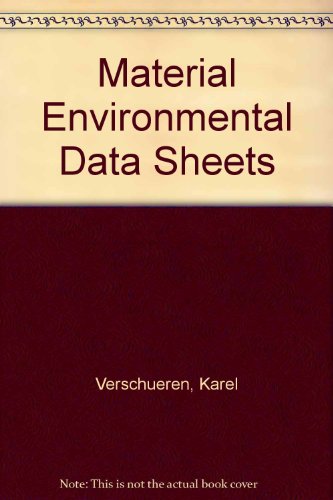 9780442019150: Material Environmental Data Sheets