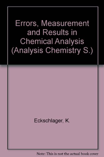 Stock image for Errors Measurement & Results in Chemical Analysis for sale by Doss-Haus Books