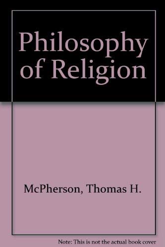 Stock image for Philosophy of Religion for sale by Wonder Book