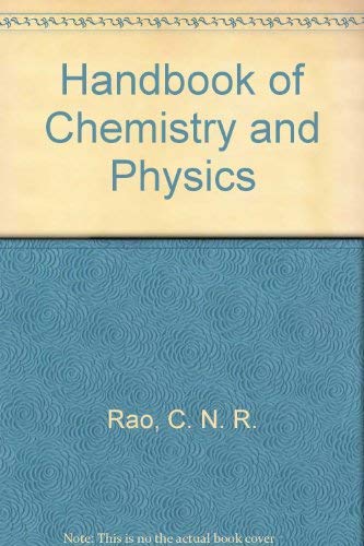 A Handbook of chemistry and physics, (9780442068202) by Rao, C. N. R.