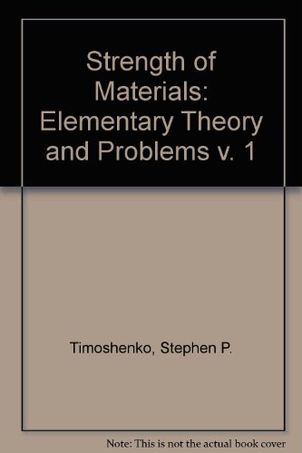 9780442085414: Strength of Materials: Elementary Theory and Problems v. 1