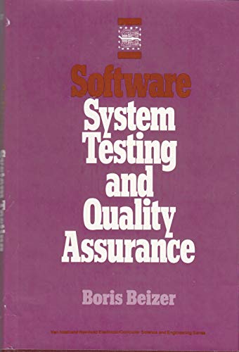 Beispielbild fr Software System Testing and Quality Assura (Van Nostrand Reinhold electrical/computer science and engineering series) zum Verkauf von Wonder Book