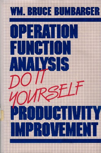9780442214241: Operation Function Analysis: Do-it-yourself Productivity Analysis