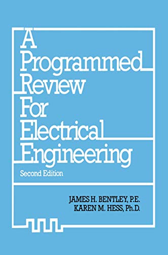 Beispielbild fr A Programmed Review for Electrical Engineering zum Verkauf von Wonder Book